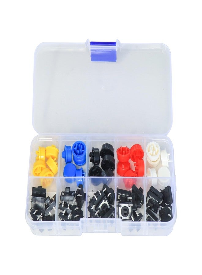 إلكترونيك سبايسس مجموعة مفاتيح إلكترونية للتوابل، تتضمن مفتاح ضغط لمسي بأبعاد 12×12×7.3 مم وغطاء دائري متعدد الألوان - Image 1